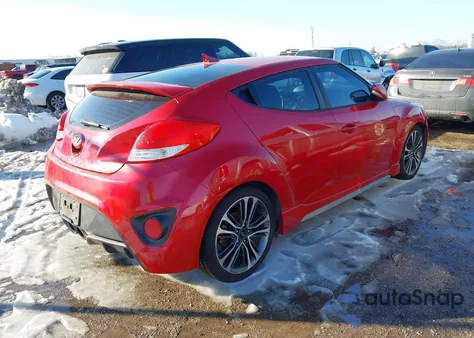 2016 Hyundai Veloster Turbo z USA, uszkodzony, nr VIN KMHTC6AE7GU264249